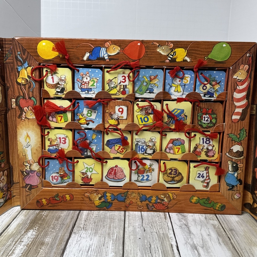 VTG Advent Calendar COUNTING TO CHRISTMAS Mice Gillian Chapman EUC 24 Mini Books - Picture 13 of 16